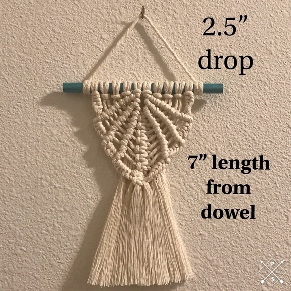 MACRAME boho ivory wall hanging. Handmade - Picture 3 of 4